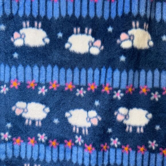 NWT Counting Sheep Pajama Pant Women 1X Fleece Soft Blue Cozy Warm Casual Summer - Picture 2 of 5